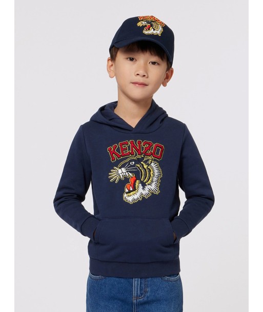 KENZO Boys Tiger Logo Hoodie in Navy prix