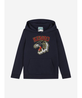 KENZO Boys Tiger Logo Hoodie in Navy prix