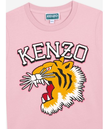 KENZO Girls Tiger Logo T-Shirt in Pink Le MVP de beaucoup