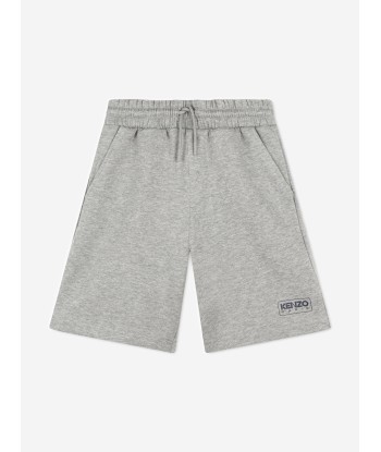 KENZO Boys Logo Bermuda Shorts in Grey du meilleur 