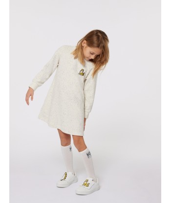 KENZO Girls Kotora Sweater Dress in Ivory basket pas cher