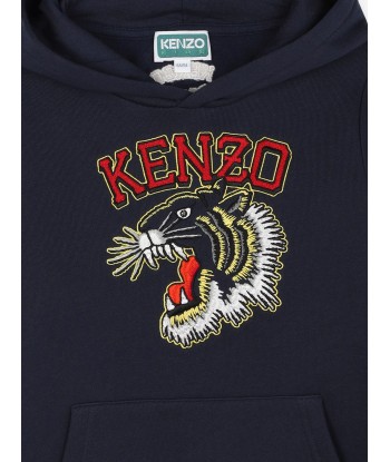 KENZO Boys Tiger Logo Hoodie in Navy prix