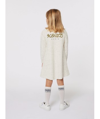 KENZO Girls Kotora Sweater Dress in Ivory basket pas cher