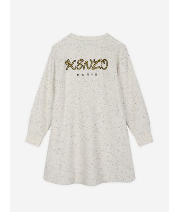 KENZO Girls Kotora Sweater Dress in Ivory basket pas cher