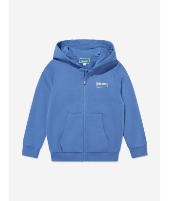 KENZO Kids Logo Zip Up Top in Blue pour bénéficier 