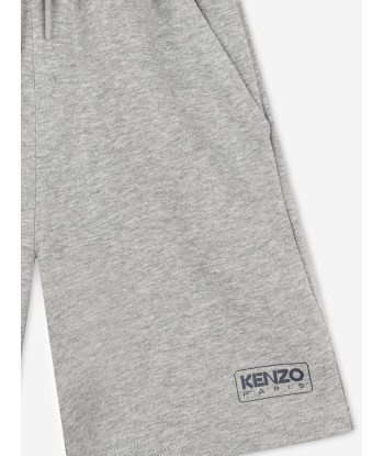 KENZO Boys Logo Bermuda Shorts in Grey du meilleur 