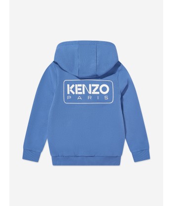 KENZO Kids Logo Zip Up Top in Blue pour bénéficier 