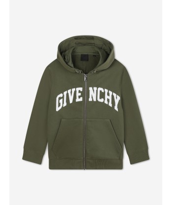 Givenchy Boys Logo Zip Up Top in Green pas cher 