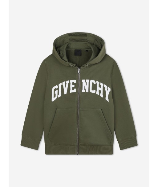 Givenchy Boys Logo Zip Up Top in Green pas cher 