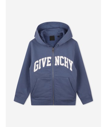 Givenchy Boys Logo Zip Up Top in Blue Le MVP de beaucoup