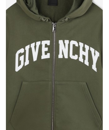 Givenchy Boys Logo Zip Up Top in Green pas cher 