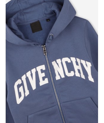 Givenchy Boys Logo Zip Up Top in Blue Le MVP de beaucoup