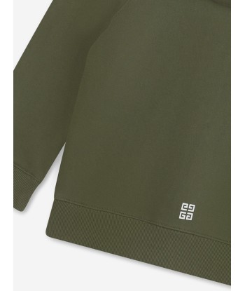 Givenchy Boys Logo Zip Up Top in Green pas cher 