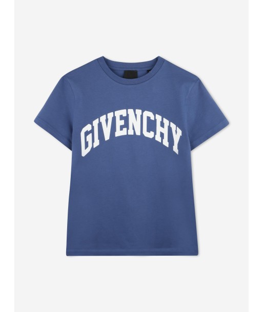 Givenchy Boys Logo Print T-Shirt in Blue votre restaurant rapide dans 