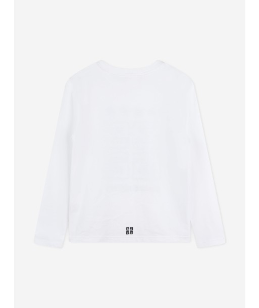 Givenchy Boys 4G Long Sleeve T-Shirt in White Comparez et commandez 