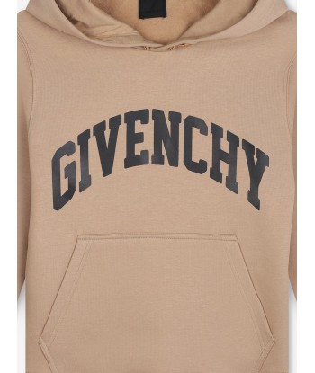 Givenchy Boys Logo Hoodie in Beige Comment ça marche