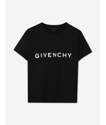 Givenchy Boys Logo Print T-Shirt in Black Amélioration de cerveau avec