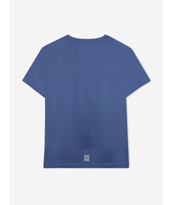 Givenchy Boys Logo Print T-Shirt in Blue votre restaurant rapide dans 