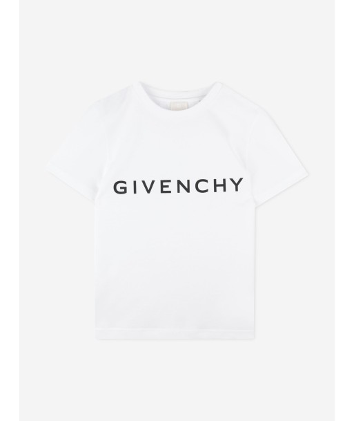 Givenchy Boys Logo Print T-Shirt in White français