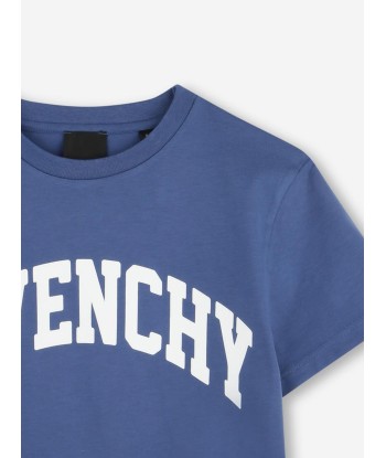 Givenchy Boys Logo Print T-Shirt in Blue votre restaurant rapide dans 