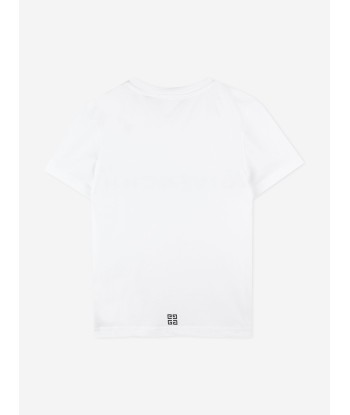 Givenchy Boys Logo Print T-Shirt in White français