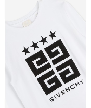 Givenchy Boys 4G Long Sleeve T-Shirt in White Comparez et commandez 