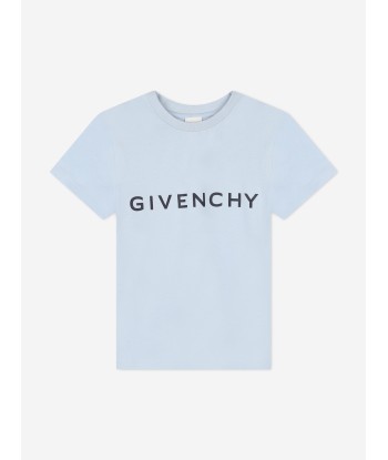 Givenchy Boys Logo Print T-Shirt in Blue Profitez des Offres !