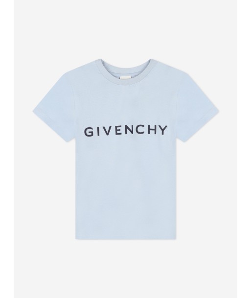 Givenchy Boys Logo Print T-Shirt in Blue Profitez des Offres !