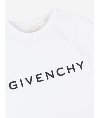 Givenchy Boys Logo Print T-Shirt in White français