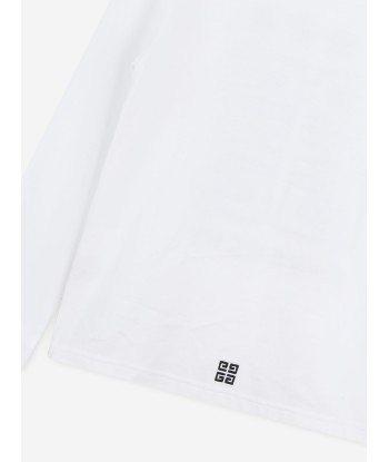 Givenchy Boys 4G Long Sleeve T-Shirt in White Comparez et commandez 