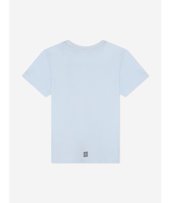 Givenchy Boys Logo Print T-Shirt in Blue Profitez des Offres !