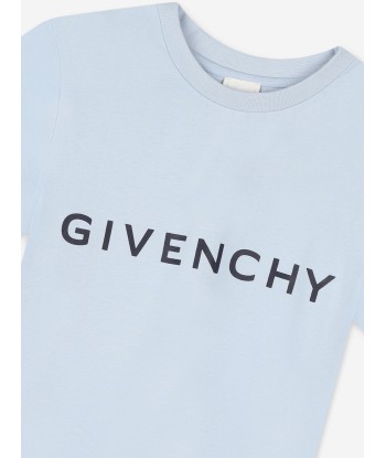 Givenchy Boys Logo Print T-Shirt in Blue Profitez des Offres !