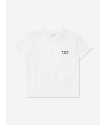 Givenchy Boys Logo Print T-Shirt in White solde