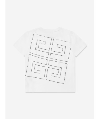 Givenchy Boys Logo Print T-Shirt in White solde