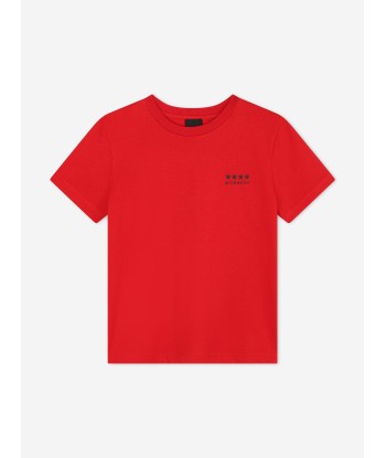 Givenchy Boys Logo Print T-Shirt in Red Les magasins à Paris et en Île-de-France