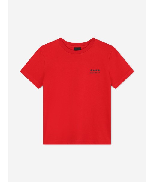 Givenchy Boys Logo Print T-Shirt in Red Les magasins à Paris et en Île-de-France