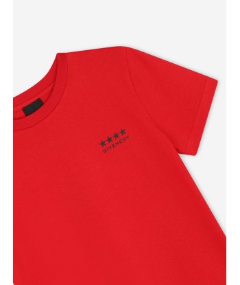 Givenchy Boys Logo Print T-Shirt in Red Les magasins à Paris et en Île-de-France