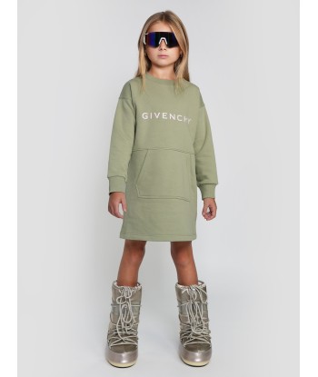 Givenchy Girls Logo Sweater Dress in Green la chaussure