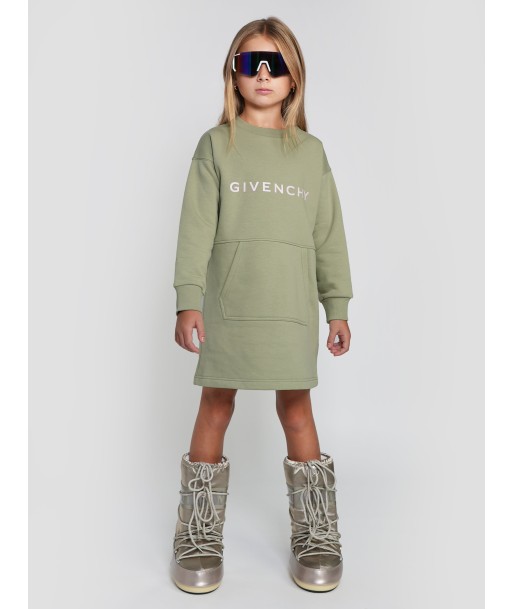 Givenchy Girls Logo Sweater Dress in Green la chaussure