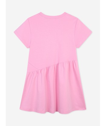 Givenchy Girls Diamante Logo Jersey Dress in Pink pas cher chine