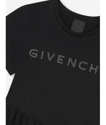 Givenchy Girls Diamante Logo Jersey Dress in Black En savoir plus