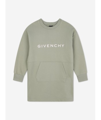 Givenchy Girls Logo Sweater Dress in Green la chaussure