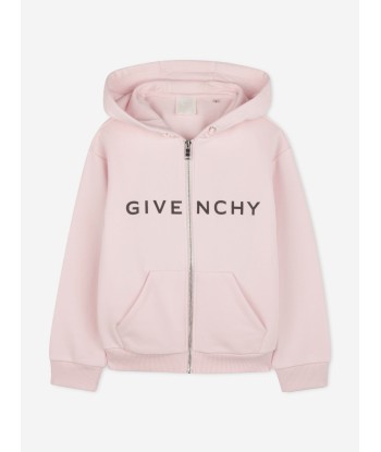 Givenchy Girls Logo Print Zip Up Top in Pink Comment ça marche