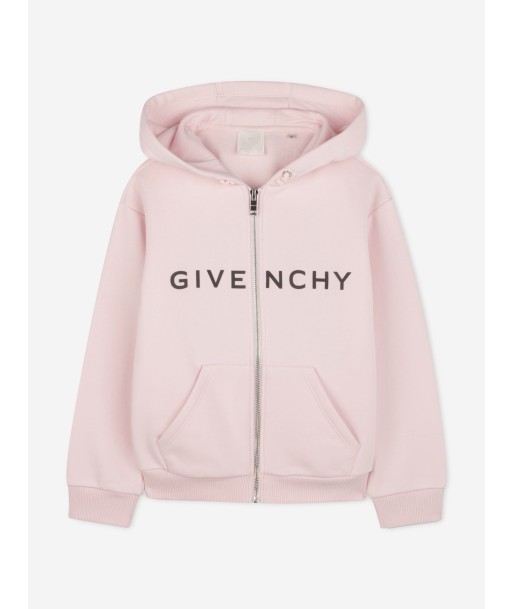 Givenchy Girls Logo Print Zip Up Top in Pink Comment ça marche