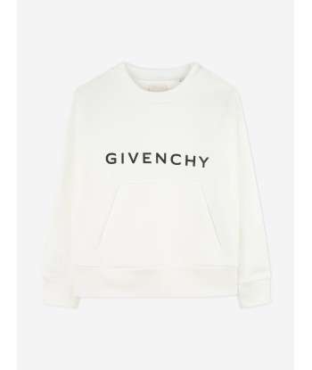 Givenchy Girls Logo Print Sweatshirt in Ivory votre