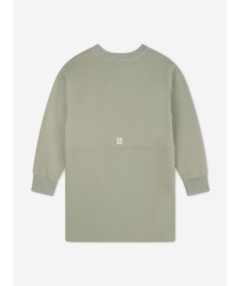 Givenchy Girls Logo Sweater Dress in Green la chaussure