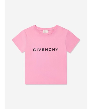 Givenchy Girls Logo Print T-Shirt in Pink de technologie