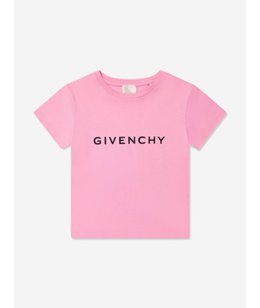 Givenchy Girls Logo Print T-Shirt in Pink de technologie