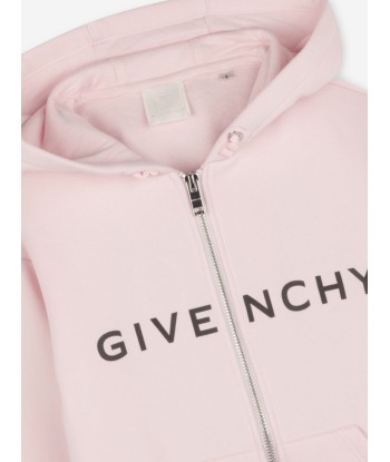 Givenchy Girls Logo Print Zip Up Top in Pink Comment ça marche