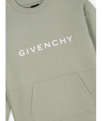 Givenchy Girls Logo Sweater Dress in Green la chaussure